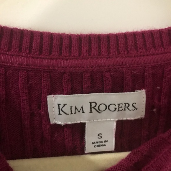 Magenta Cable Knit Sweater - Picture 3 of 3